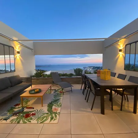 Superbe T2 44M2 - Grande Terrasse Vue Mer Panoramique Exceptionnelle Piscine - Parking Bandol Exterior photo